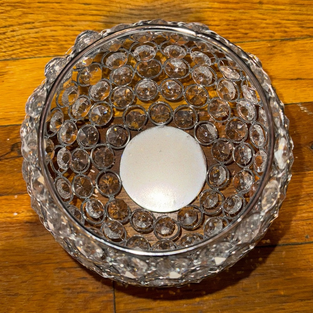 VINCIGANT Silver Crystal Candle Holder - Picture 5 of 7